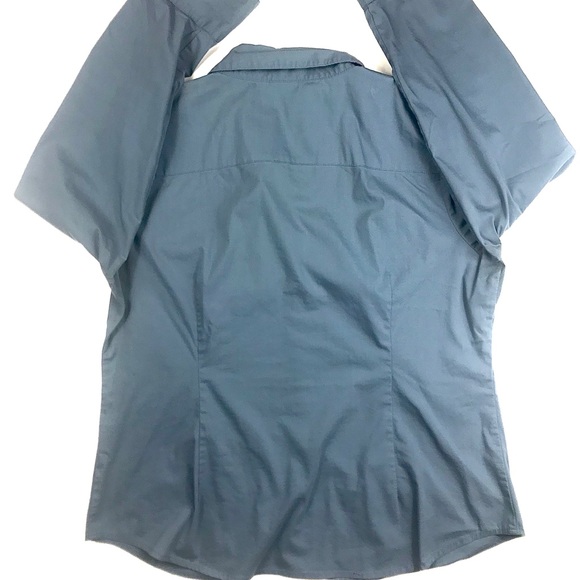 COVINGTON Petite B/D V-Neck Collared Blouse, LP/GP - Picture 6 of 8